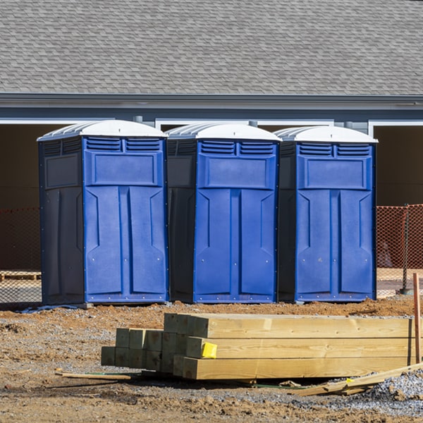 how often are the porta potties cleaned and serviced during a rental period in Edwardsville